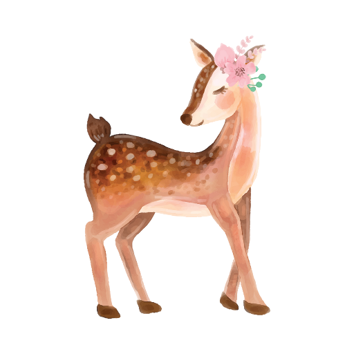 おしゃれした子鹿