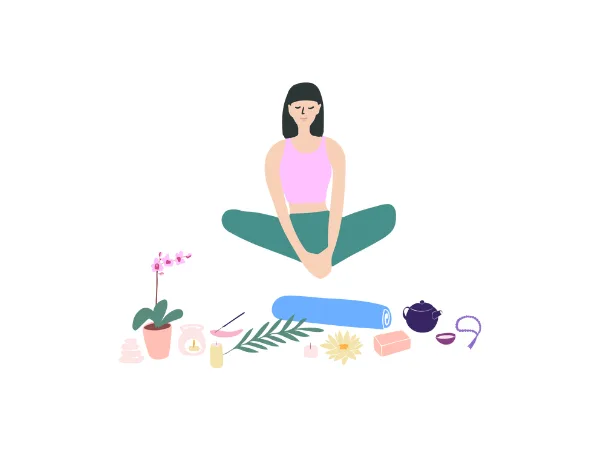 ヨガで整える女性