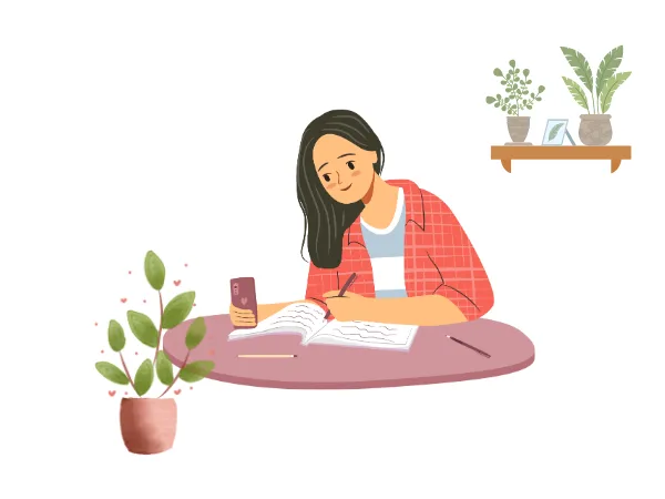 楽しんで学ぶ女性